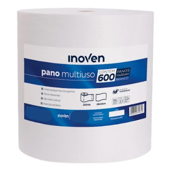 Pano Multiuso Perfex Limpeza 28x40 Cm Rolo 600 Un 240 Metros