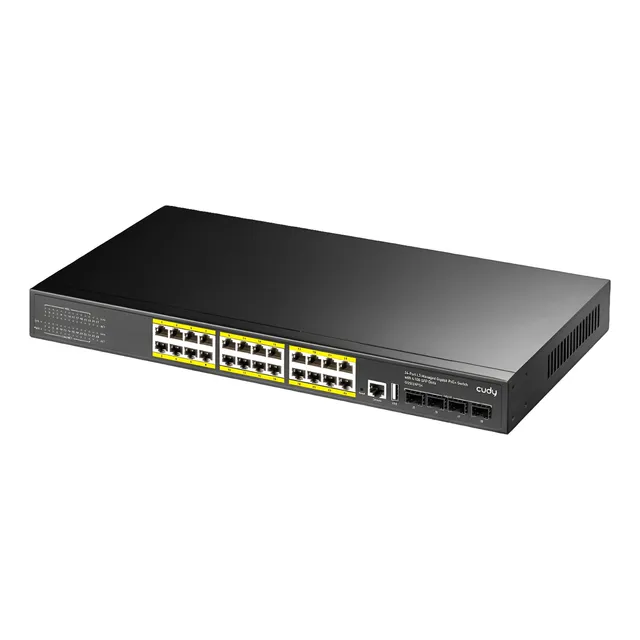 Switch 24 Puertos Poe Cudy Gs5024ps4 + 4sfp Administrable