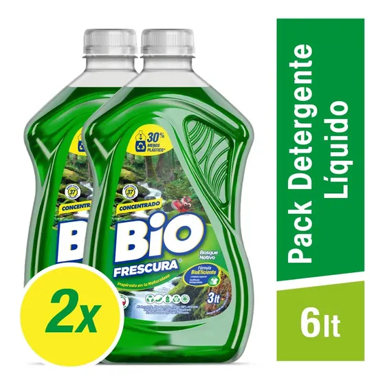 Pack X2 Detergente Líquido Bio Frescura Bosque Nativo