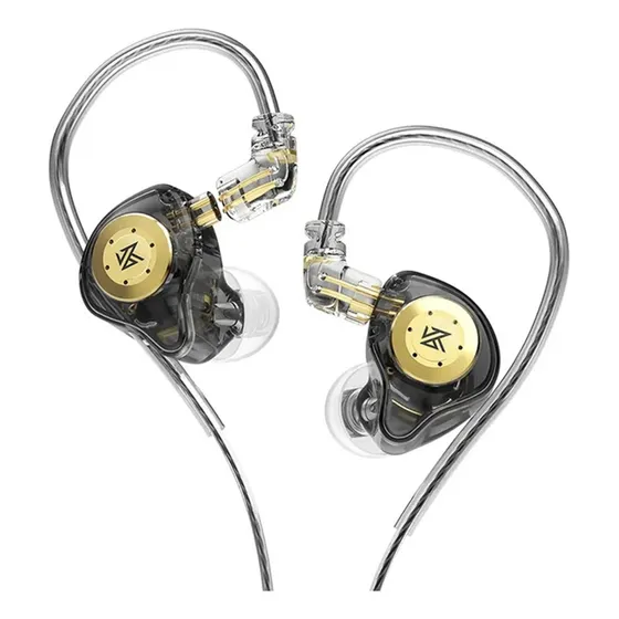 Fone De Ouvido Kz Edx Pro Dj Musicos Retorno Palco In-ear Cor Preto