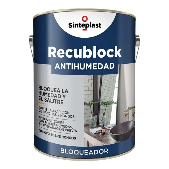 Recublock Pintura Antihumedad Sinteplast 4 Lt