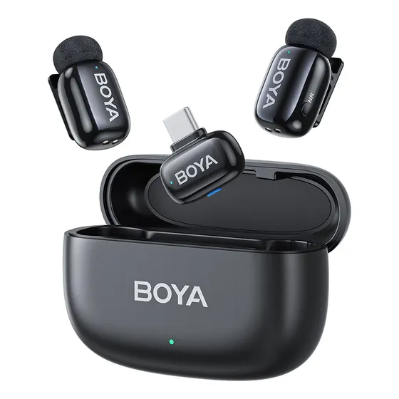 Micrófono inalámbrico Boya Boya Mini-14 Usb C Lapela Negro