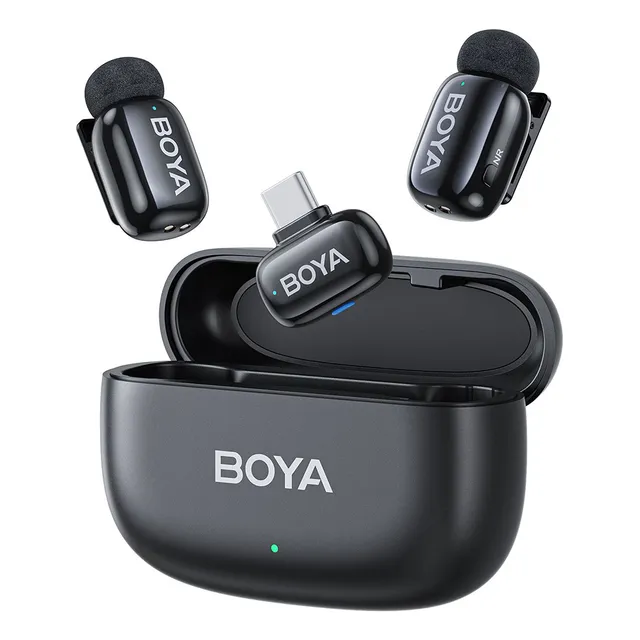 Micrófono inalámbrico Boya Boya Mini-14 Usb C Lapela Negro