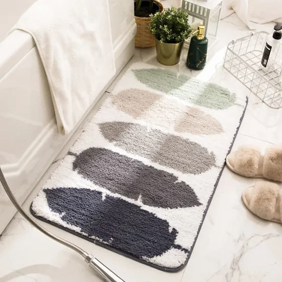 Alfombra Baño  Extra Suave Acogedora Absorbente No Lavable