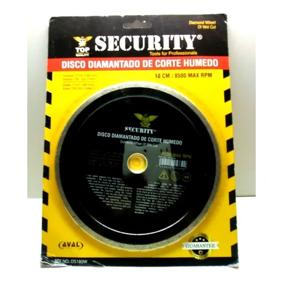 Disco Diamantado Corte Húmedo 7 Pulgadas Security  