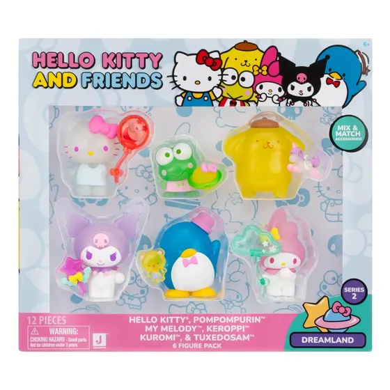 Hello Kitty And Friends Pack De 6 Figuras Con Accesorios