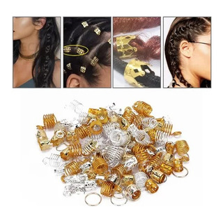 110 Piezas De Abalorios Para Trenzas De Cabello, Accesorios 110 Piezas De Abalorios Para Trenzas De Cabello, Accesorios