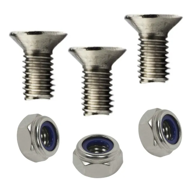 Parafuso M4x10 M4 X 10mm Com Porca Trava M4 Inox A2 Chata Ph