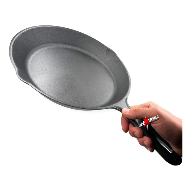 Sartén Hierro Forjado Curado Plancha Grueso Cocina Gourmet