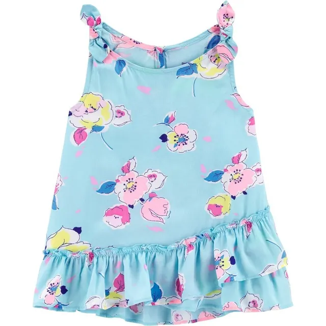 Vestido Bebe Niña Celeste De Flores Oskhosk