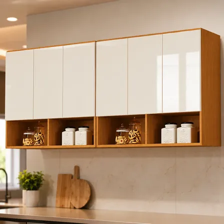 Armario Modulado Cozinha 6 Portas Amplo Espaço Interno Luxo