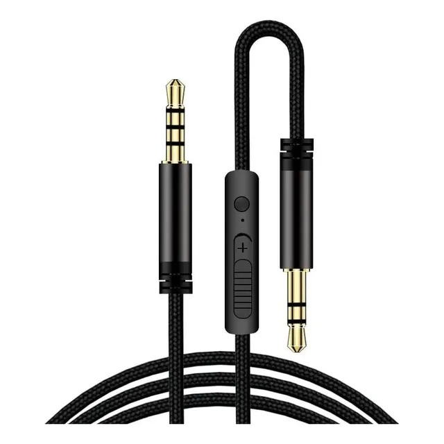 Cable Auxiliar Estéreo Con Micrófono Y Control De Volumen 