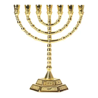 Oro 12 Tribus Icons Symbol Soportista Decoración Judaica 7 Oro 12 Tribus Icons Symbol Soportista Decoración Judaica 7