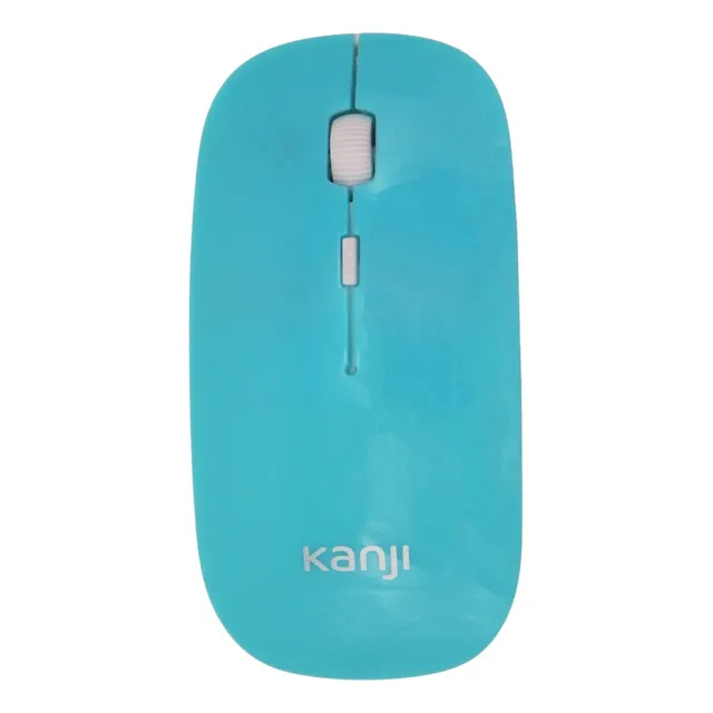 Mouse Kanji Inalambrico Kj-mousei002 Azul Ergonomico