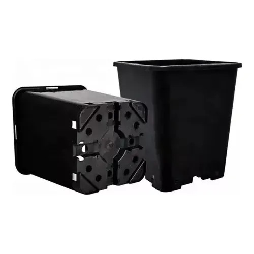 Pack 2 Macetas Cuadradas Negra - 7 Litros / Cultivo - Indoor