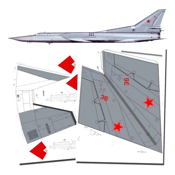 Tu 22 Tupolev 1.33 Papercraft
