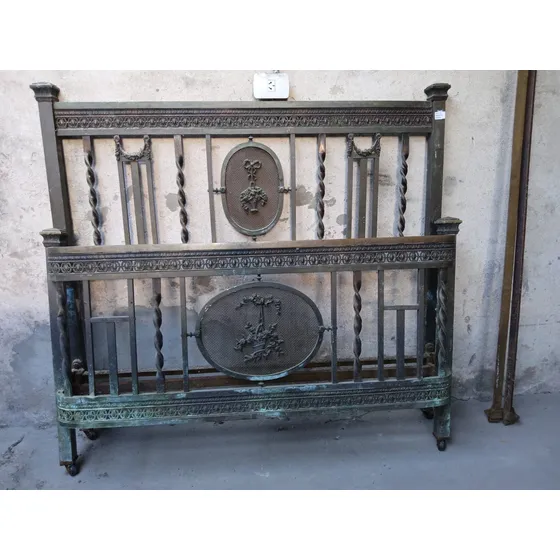 Cama Bronce Niquelado Dos Plazas Antigua Plateado Antiguo
