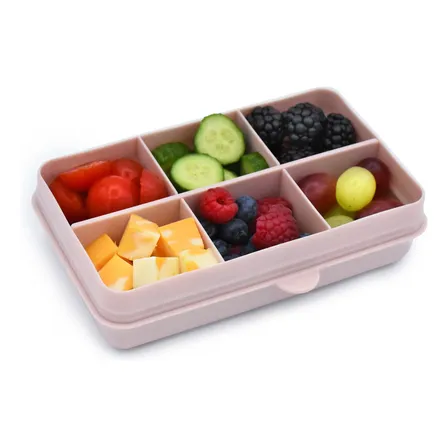 Contenedor Snack Compartimientos Merienda Colacion Comida Color Rosa