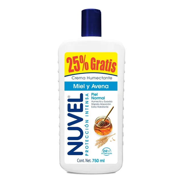 Crema Humectante De Miel Y Avena 750ml Nuvel