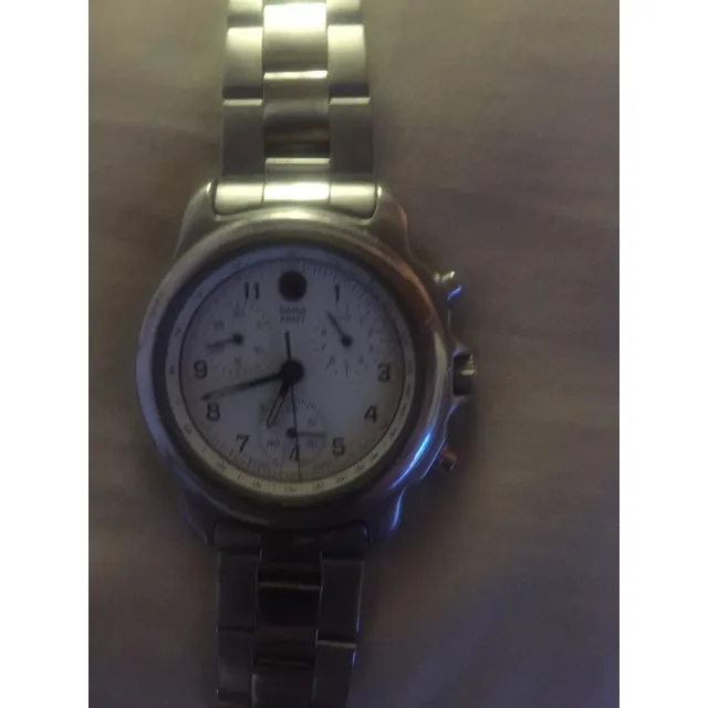 Reloj Marca Swiss Army  En Acero Inoxid-con Esfera Blanca