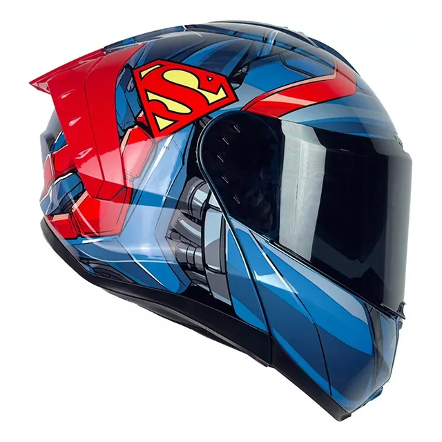Casco Moto Kov Dc Superman 2.0 Certificado Abatible