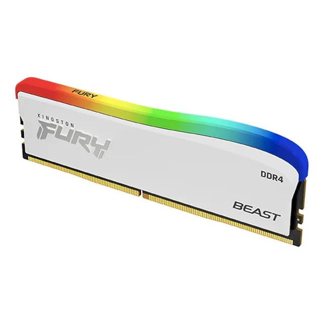 MEMORIA KINGSTON 8GB DDR4 3600 FURY BEAST BLANCA RGB GAMER