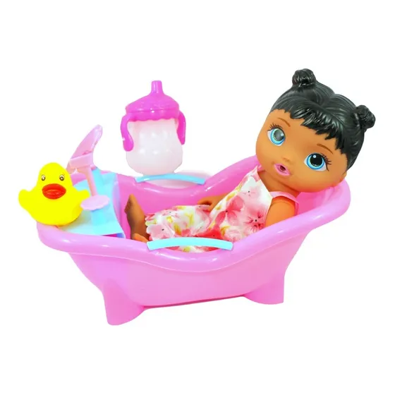 Muñeca Baby Alive Con Bañera Habla Llora Bebe Juguete Niña 