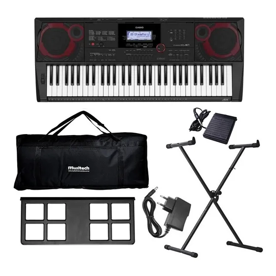 Teclado Casio Ct-x3000+fonte+suporte X +bag+pedal Sustain Cor Preto 127/220v (127/220V)