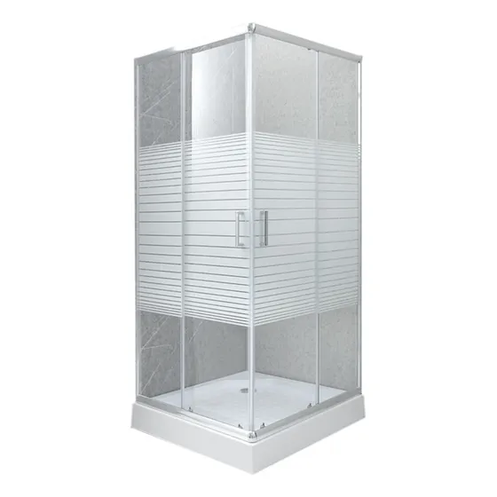 Shower Door Y Receptáculo Vidrio Templado  80x80 / Dec-haus