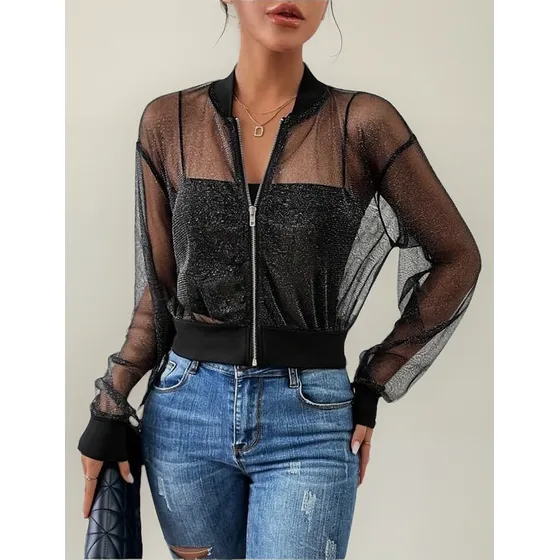 Campera Translúcida Y Top