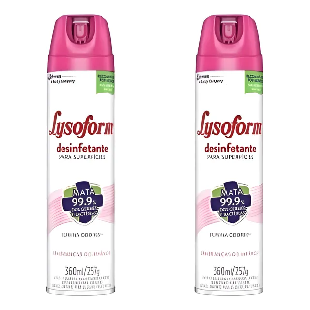 Kit 2 Lysoform Bacterisda Esptry Frete Gratis