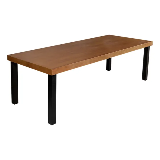 Mesa Jantar Industrial Retangular 2m Arlete Base Alumínio
