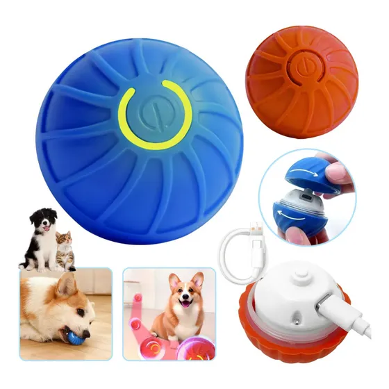 Pelota Interactiva Perro Gato Juguete Recargable Inteligente Color