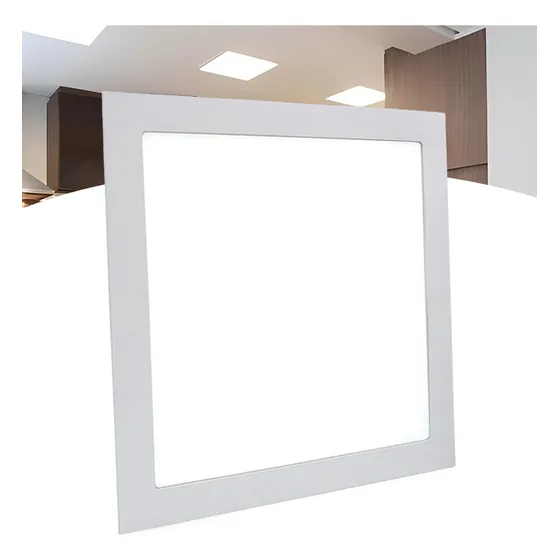 Luminária Led Plafon 30x30 Embutir Bivolt Branco Frio 32w