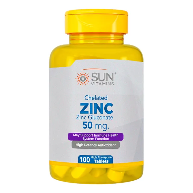 Zinc 50mg 100 Tabletas Sun Vitamins