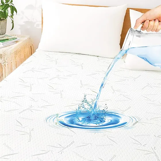 Homely Bambu Impermeable Cobertor cubre colchon king