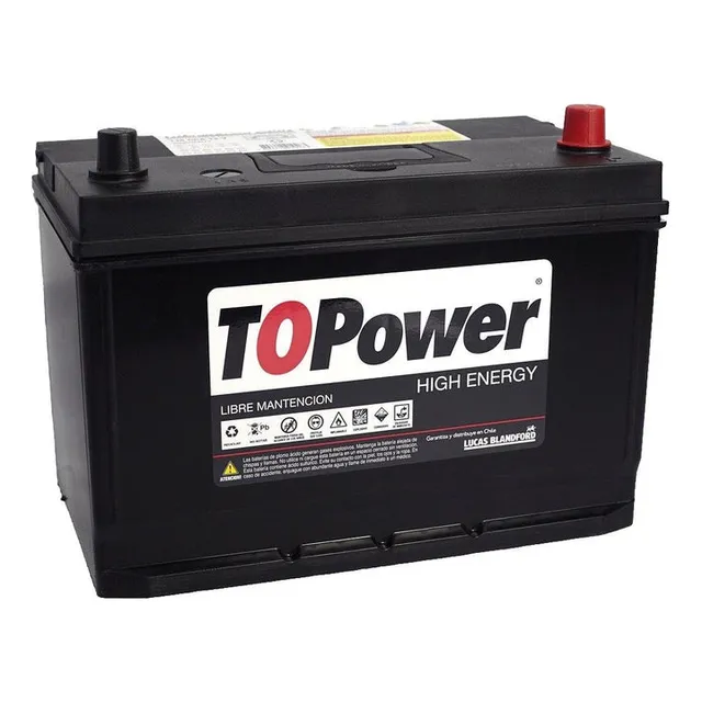 Batería Topower 90 Amperes Borner Positivo Derecho