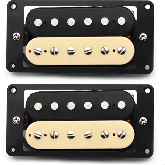Par De Captadores Humbucker Zebra Alnico V Para Guitarra Lp