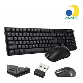 Kit Teclado E Mouse Sem Fio Usb Wireless 2.4 Ghz Lehmox Kit Teclado E Mouse Sem Fio Usb Wireless 2.4 Ghz Lehmox