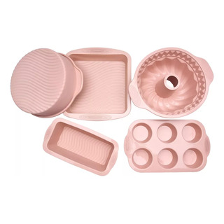 5 Moldes De Silicon Hornear Postres Antiadherente Cocina 5 Moldes De Silicon Hornear Postres Antiadherente Cocina