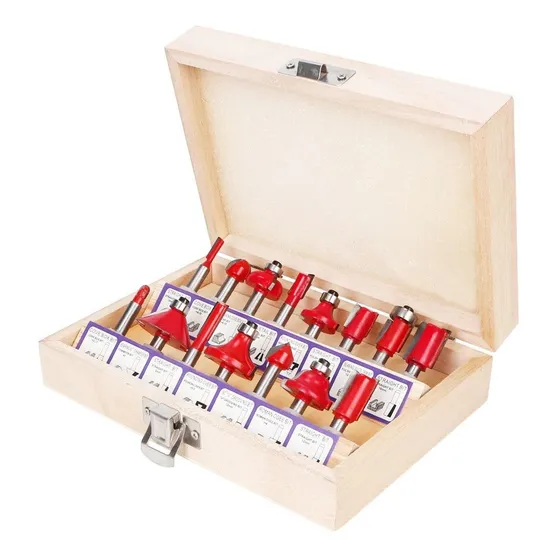 Kit 15 Fresas 1/4 Para Router Fresadora Calidad Profesional