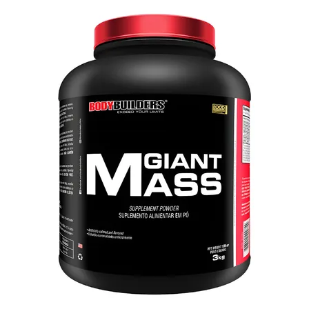 Hipercalórico Giant Mass Morango 3kg Bodybuilders
