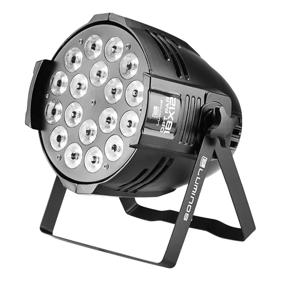 Refletor Opt Par 18 Leds 12w Rgbw 4 Em 1 Dmx Super Potente! 127/220V