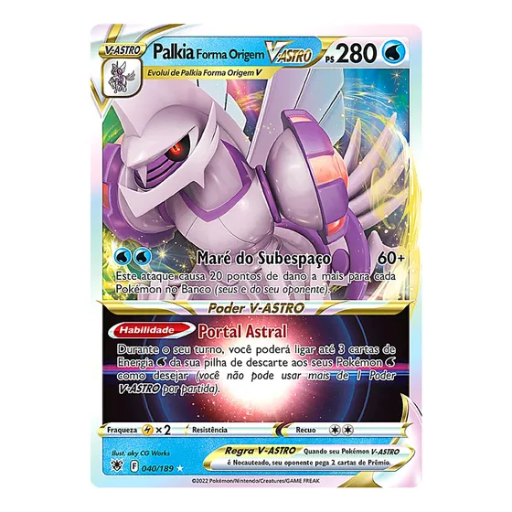Carta Pokémon Palkia Forma Origem V Astro Estrelas Radiantes