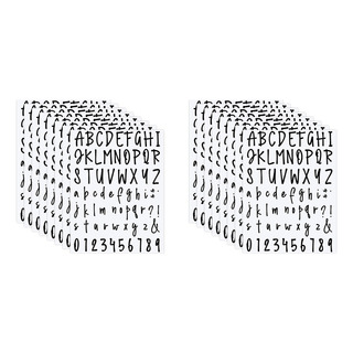 Kit De 16 Hojas Autoadhesivas De Vinilo Con Letras Y NĂşmeros Kit De 16 Hojas Autoadhesivas De Vinilo Con Letras Y NĂşmeros