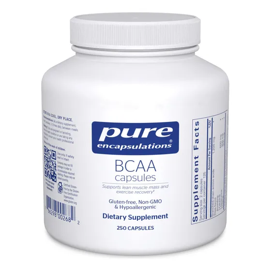 Cápsulas De Bcaa Supplement Pure Encapsulations 250 Cápsulas