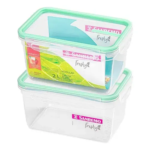 Pote Hermético com Travas Sanremo SR1763/33 para Micro-onda