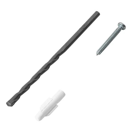 Kit De 100 Taquetes Y Pijas Incluye Broca Para Concreto 3/16