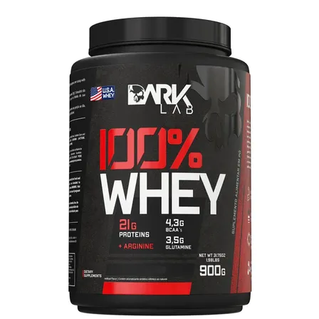100% Whey Protein 900g Sabores - Dark Lab Sabor Baunilha