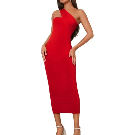 Shein Tall Vestido Ajustado De Un Hombro Para Fiesta Y Event
